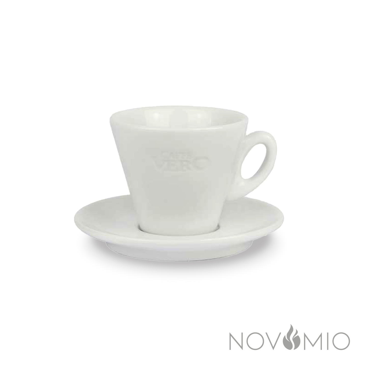 Caffe Vero weiße Espressotasse mit Untertasse