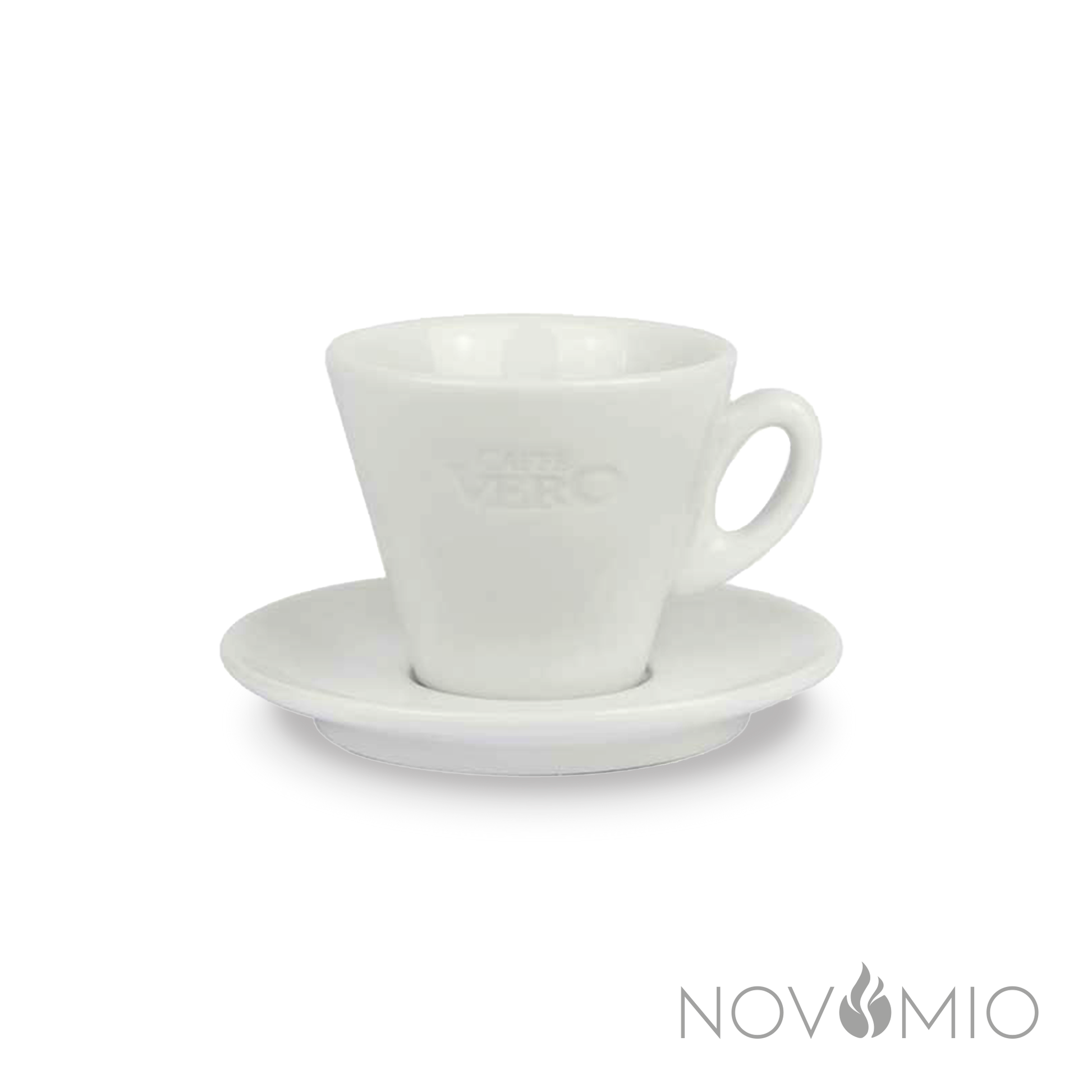 Caffe Vero weiße Espressotasse mit Untertasse