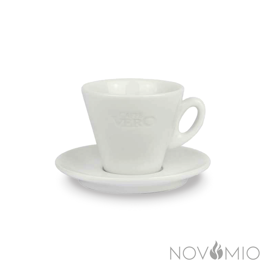 Caffe Vero weiße Espressotasse mit Untertasse